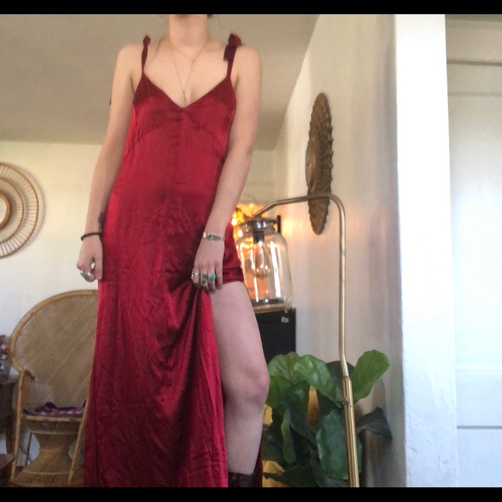 Reformation Tanya Dress in Red